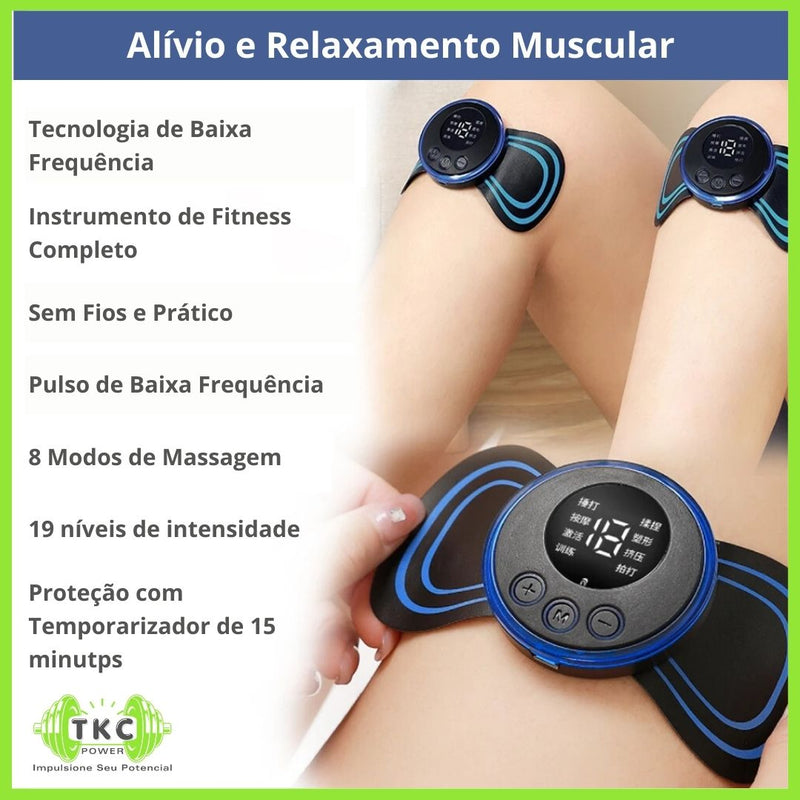 Massageador Cervical Elétrico com Pulso EMS – Alívio para Pescoço e Costas com Estimulação Muscular TENS