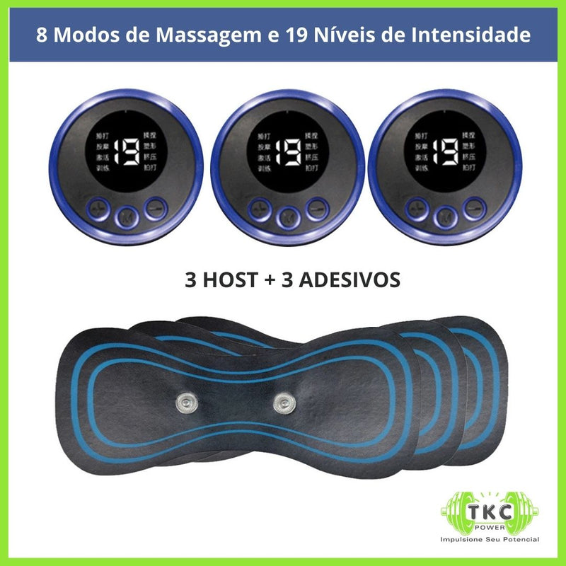 Massageador Cervical Elétrico com Pulso EMS – Alívio para Pescoço e Costas com Estimulação Muscular TENS