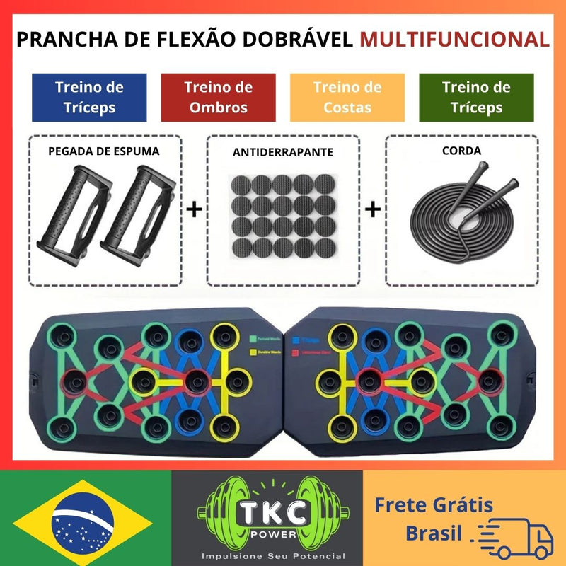 Equipamento Multifuncional de Treino –  Treine Peito, Abdômen, Braços e Costas em Qualquer Lugar!