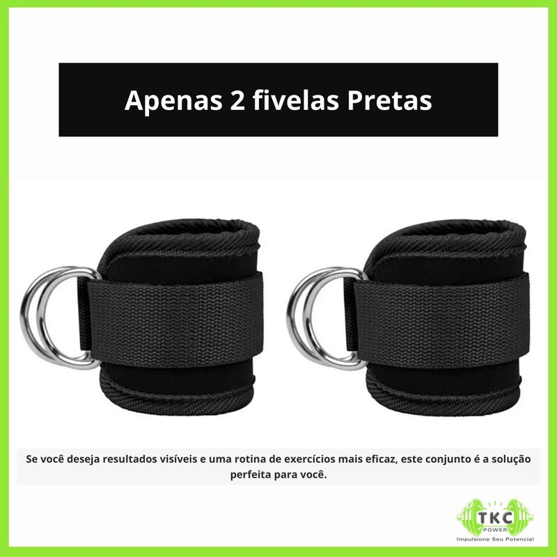 Kit de Faixas Elásticas com Tornozeleiras para Exercícios – Equipamento de Fitness e Yoga para Treino de Resistência em Casa ou Academia