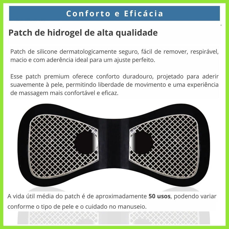 Gel Adesivos para Massageador Cervical EMS – Alívio Instantâneo e Estímulo Muscular