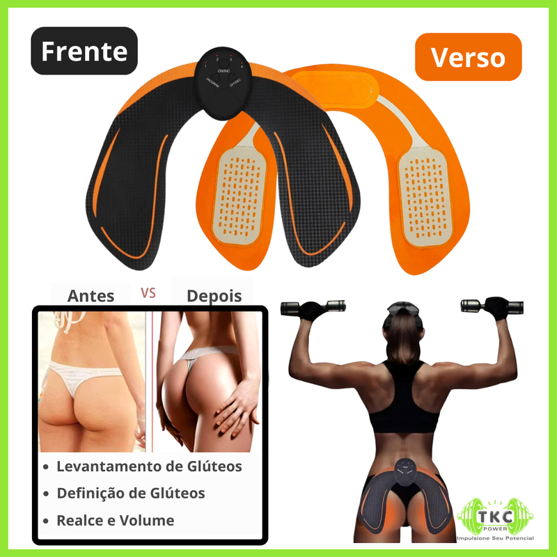 Treinador EMS Elétrico para Glúteos – Modelador Muscular Sem Fio para Definição e Tonificação