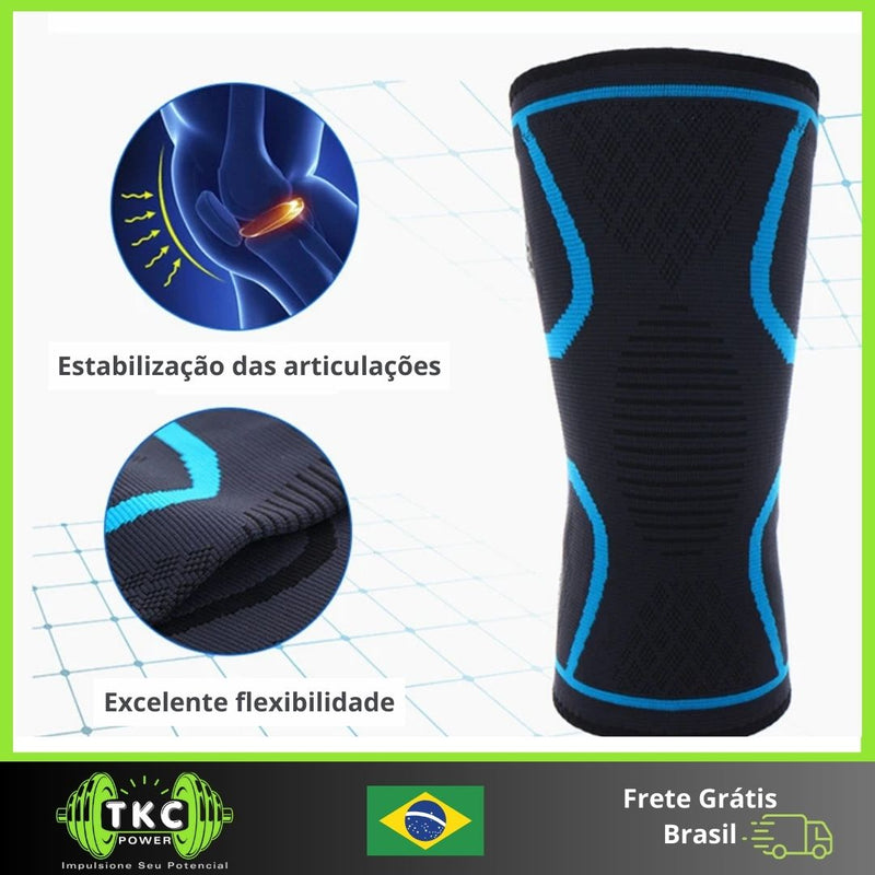 Joelheira Elástica de Compressão – Suporte Ideal para Esportes, Corrida e Ciclismo