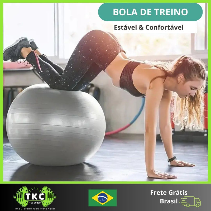 Bola de Yoga Antiestouro para Pilates e Fitness 65cm – Ideal para Treinos em Casa e Academia