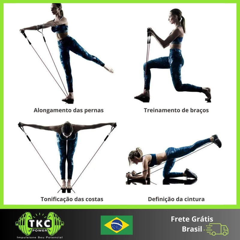 Kit Completo de 11 Peças de Bandas de Resistência em Látex – Treino Portátil e Eficiente para Todo o Corpo!