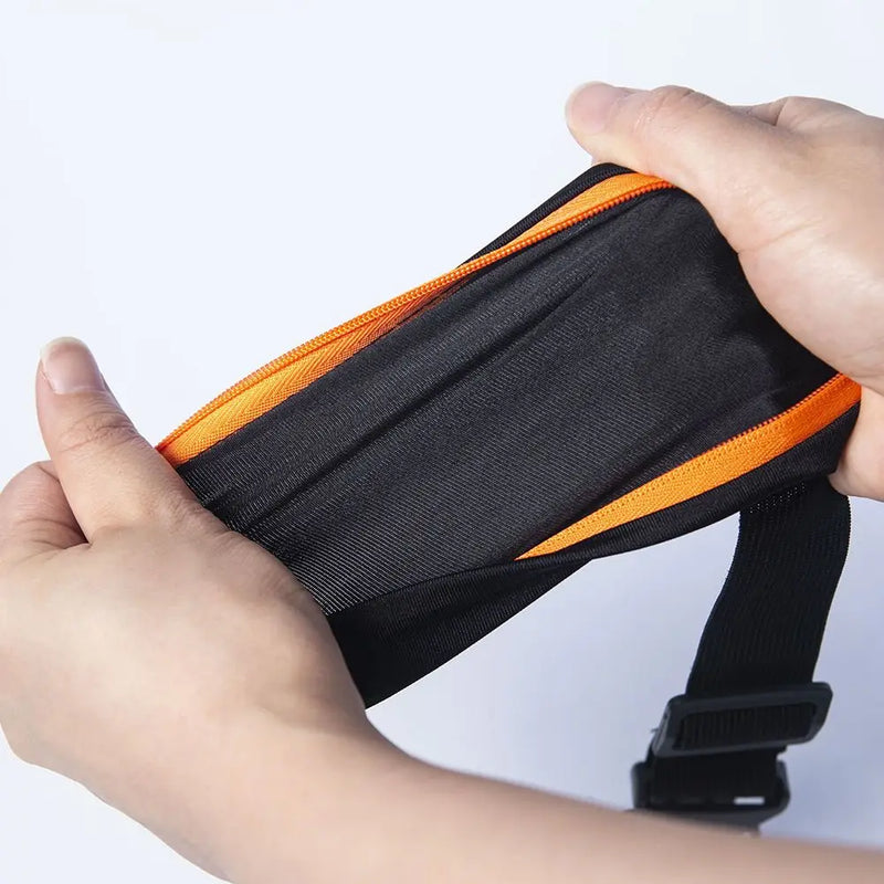 Bolsa de Cintura Impermeável com Dois Compartimentos – Ideal para Viagens, Corrida, Ciclismo e Compras